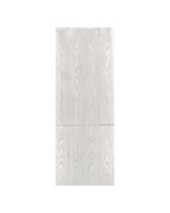 Villar Home Designs Prefinished Natural Wood Veneer White Oak Sunset Wood Door Slab with Matte Silver Inserts