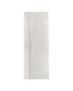 Villar Home Designs Prefinished Natural Wood Veneer White Oak Katty Wood Door Slab with Matte Silver Inserts