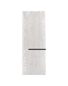 Villar Home Designs Prefinished Natural Wood Veneer White Oak Victoria Wood Door Slab with Glossy Black Inserts