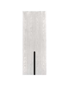 Villar Home Designs Prefinished Natural Wood Veneer White Oak Betty Wood Door Slab with Glossy Black Inserts