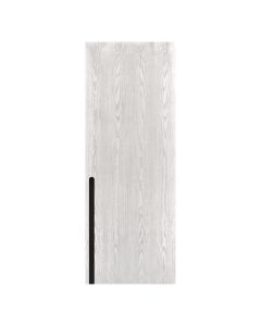 Villar Home Designs Prefinished Natural Wood Veneer White Oak Sunrise Wood Door Slab with Glossy Black Inserts