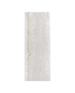 Villar Home Designs Prefinished Natural Wood Veneer White Oak Secret Wood Door Slab with Glossy Gold Inserts