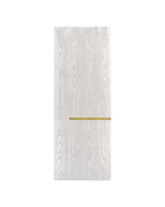 Villar Home Designs Prefinished Natural Wood Veneer White Oak Victoria Wood Door Slab with Glossy Gold Inserts