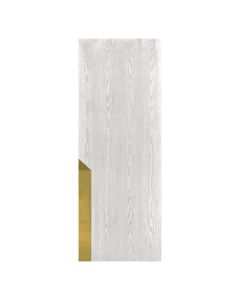 Villar Home Designs Prefinished Natural Wood Veneer White Oak Probe Wood Door Slab with Glossy Gold Inserts