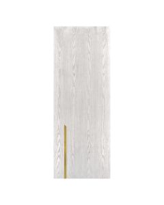 Villar Home Designs Prefinished Natural Wood Veneer White Oak Tiffany Wood Door Slab with Glossy Gold Inserts
