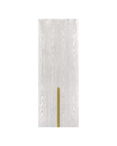 Villar Home Designs Prefinished Natural Wood Veneer White Oak Betty Wood Door Slab with Glossy Gold Inserts