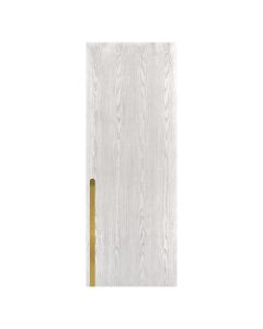 Villar Home Designs Prefinished Natural Wood Veneer White Oak Sunrise Wood Door Slab with Glossy Gold Inserts
