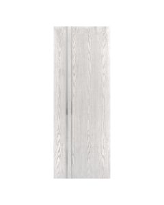 Villar Home Designs Prefinished Natural Wood Veneer White Oak Katty Wood Door Slab with Glossy Silver Inserts