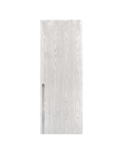 Villar Home Designs Prefinished Natural Wood Veneer White Oak Sunrise Wood Door Slab with Glossy Silver Inserts