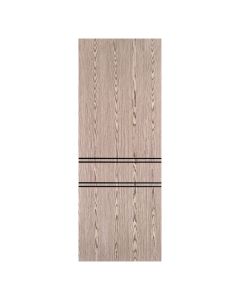 Villar Home Designs Prefinished Natural Wood Veneer Dark Oak Melody Wood Door Slab with Black Lines