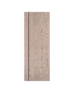 Villar Home Designs Prefinished Natural Wood Veneer Dark Oak Sharon Wood Door Slab with Black Lines
