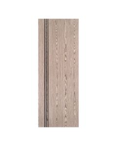 Villar Home Designs Prefinished Natural Wood Veneer Dark Oak Highway Wood Door Slab with Black Lines