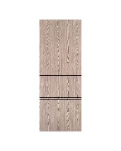 Villar Home Designs Prefinished Natural Wood Veneer Dark Oak Sasha Wood Door Slab with Black Lines