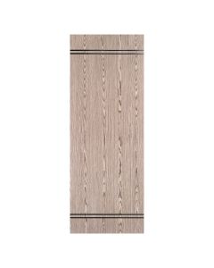 Villar Home Designs Prefinished Natural Wood Veneer Dark Oak Bay Wood Door Slab with Black Lines