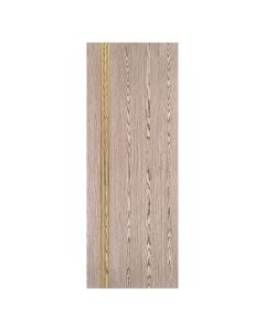 Villar Home Designs Prefinished Natural Wood Veneer Dark Oak Highway Wood Door Slab with Gold Lines