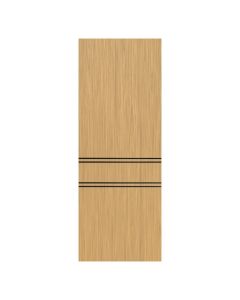 Villar Home Designs Prefinished Natural Wood Veneer Sandy Oak Melody Wood Door Slab with Black Lines