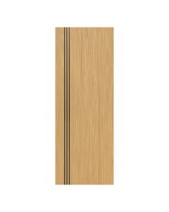Villar Home Designs Prefinished Natural Wood Veneer Sandy Oak Highway Wood Door Slab with Black Lines