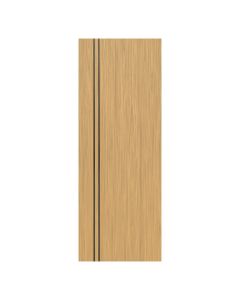 Villar Home Designs Prefinished Natural Wood Veneer Sandy Oak Vikky Wood Door Slab with Black Lines