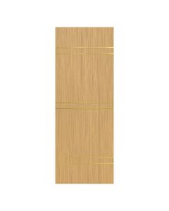 Villar Home Designs Prefinished Natural Wood Veneer Sandy Oak Height Wood Door Slab with Gold Lines