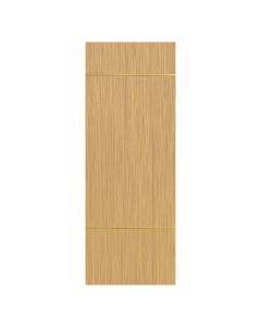 Villar Home Designs Prefinished Natural Wood Veneer Sandy Oak Simple Wood Door Slab with Gold Lines