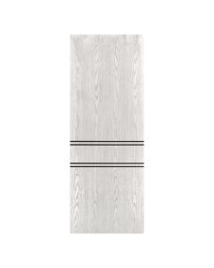 Villar Home Designs Prefinished Natural Wood Veneer White Oak Melody Wood Door Slab with Black Lines