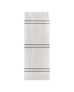 Villar Home Designs Prefinished Natural Wood Veneer White Oak Height Wood Door Slab with Black Lines