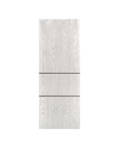 Villar Home Designs Prefinished Natural Wood Veneer White Oak Twice Wood Door Slab with Black Lines