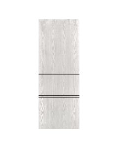 Villar Home Designs Prefinished Natural Wood Veneer White Oak Sasha Wood Door Slab with Black Lines