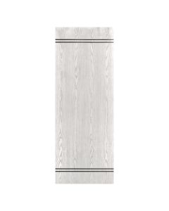 Villar Home Designs Prefinished Natural Wood Veneer White Oak Bay Wood Door Slab with Black Lines