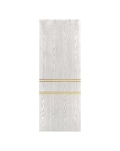Villar Home Designs Prefinished Natural Wood Veneer White Oak Melody Wood Door Slab with Gold Lines