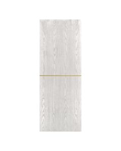 Villar Home Designs Prefinished Natural Wood Veneer White Oak Half Wood Door Slab with Gold Lines