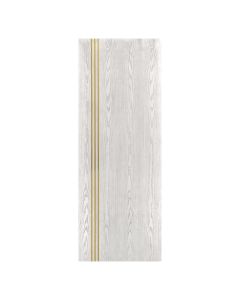 Villar Home Designs Prefinished Natural Wood Veneer White Oak Highway Wood Door Slab with Gold Lines