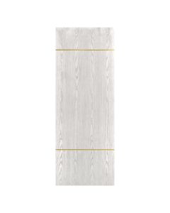 Villar Home Designs Prefinished Natural Wood Veneer White Oak Simple Wood Door Slab with Gold Lines