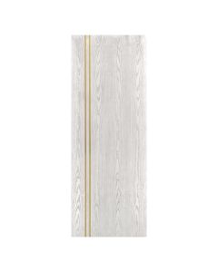 Villar Home Designs Prefinished Natural Wood Veneer White Oak Vikky Wood Door Slab with Gold Lines
