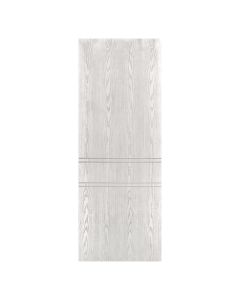 Villar Home Designs Prefinished Natural Wood Veneer White Oak Melody Wood Door Slab with Silver Lines
