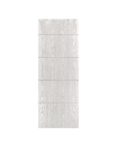 Villar Home Designs Prefinished Natural Wood Veneer White Oak Calm Wood Door Slab with Silver Lines