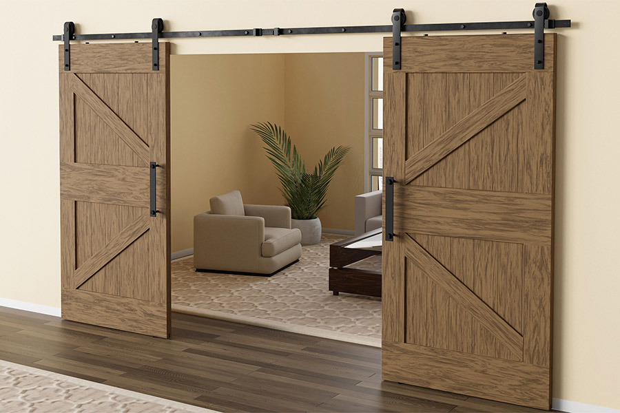 interior sliding double barn door