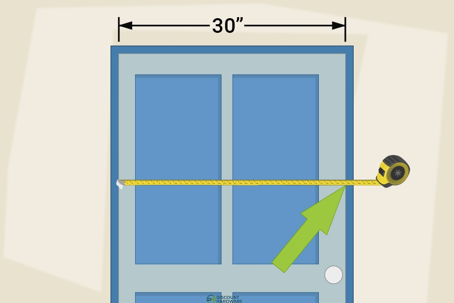 Measuring door width