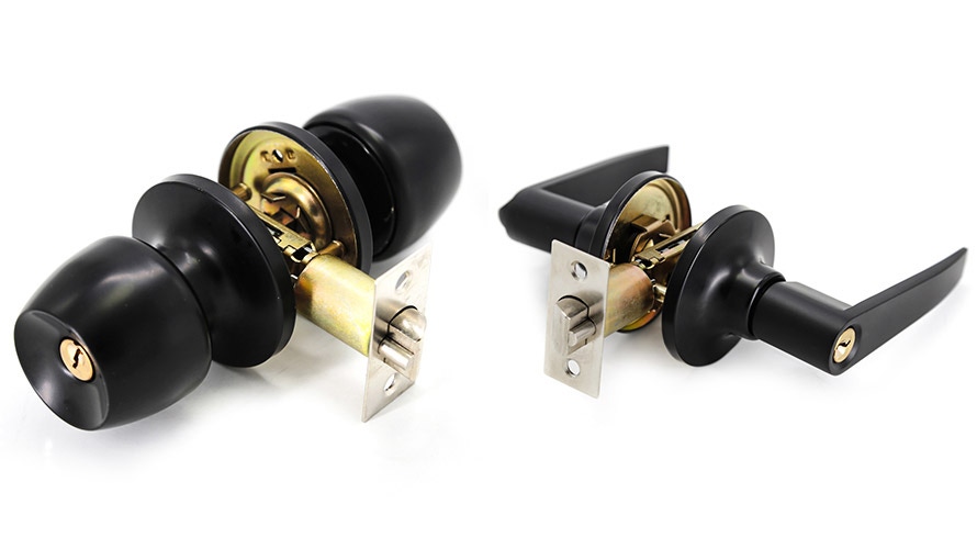 door knob and door lever